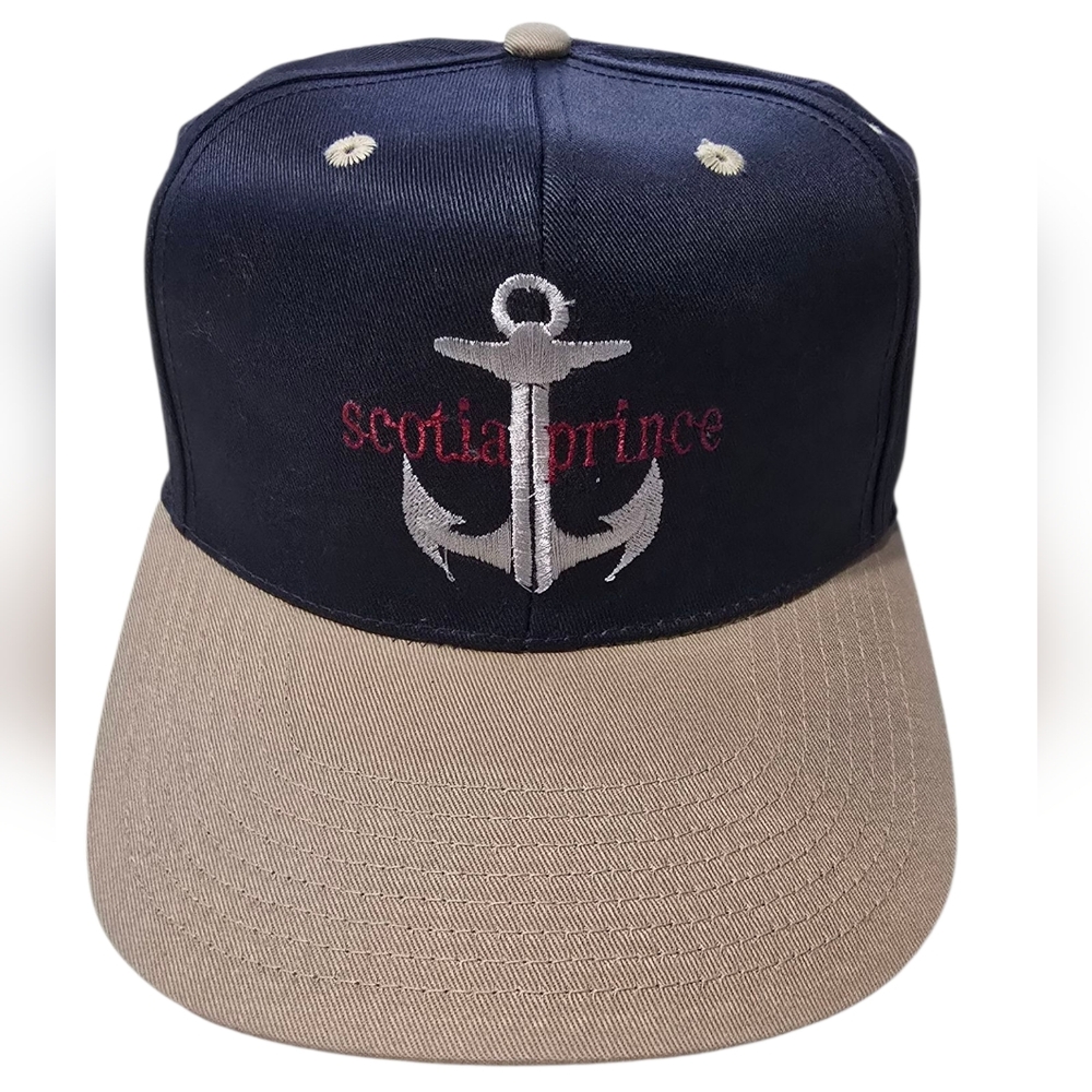 Navy and Tan Anchor Cap